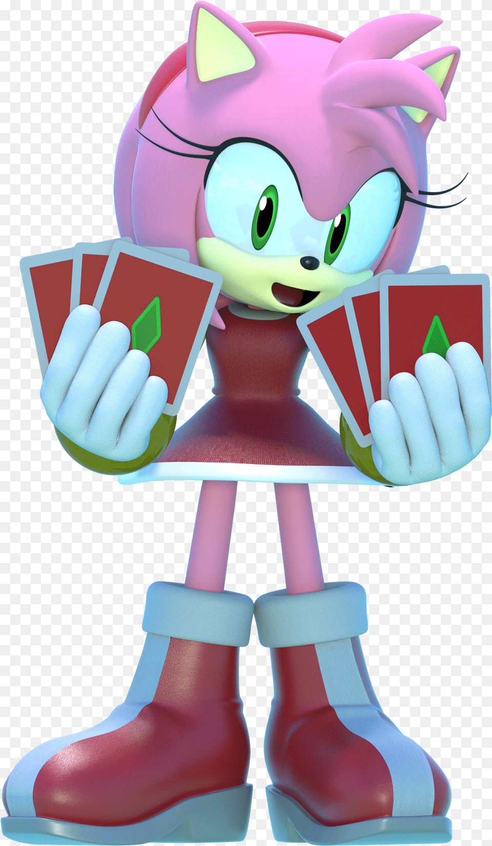 3d Render Amy And Her Tarot Cards Sonicthehedgehog Amy Rose Tarot Cards Png