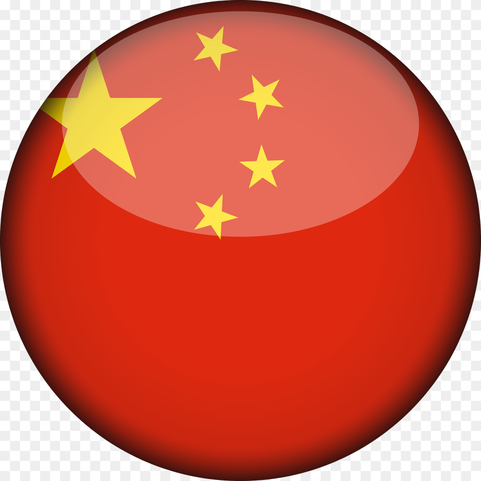 3d Round Chinese Flag Image Transparent Background China Flag Circle Transparent, Sphere, Symbol Free Png Download