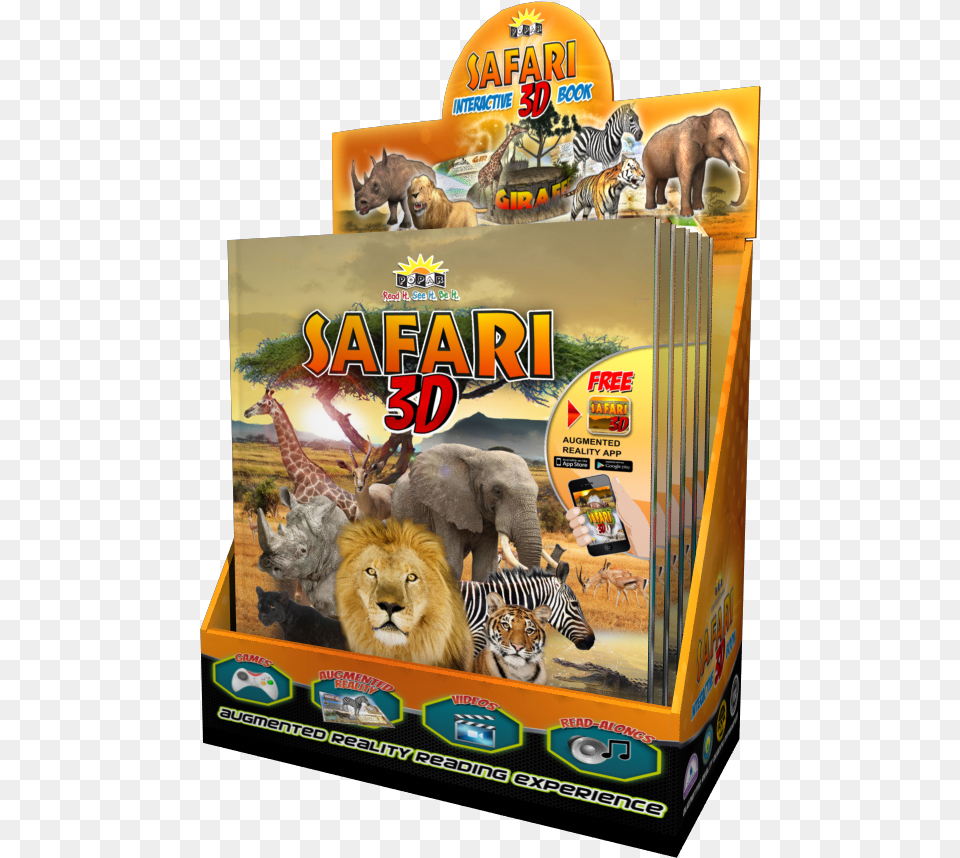 3d Safari Book, Animal, Wildlife, Mammal, Lion Free Png