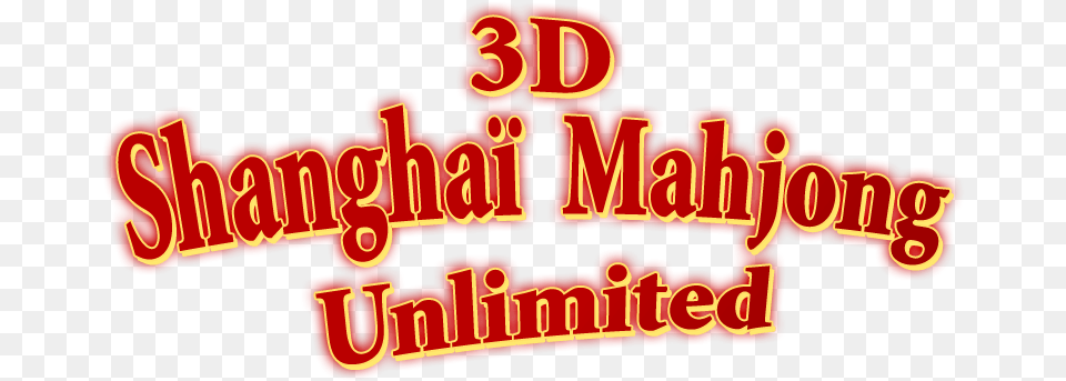 3d Shangai Mahjong Unlimited Logo Side Calligraphy, Text, Dynamite, Weapon Png Image