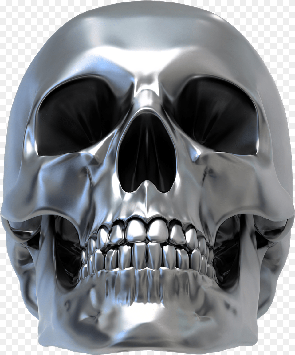 3d Skull Metallic Skull, Person Free Transparent Png