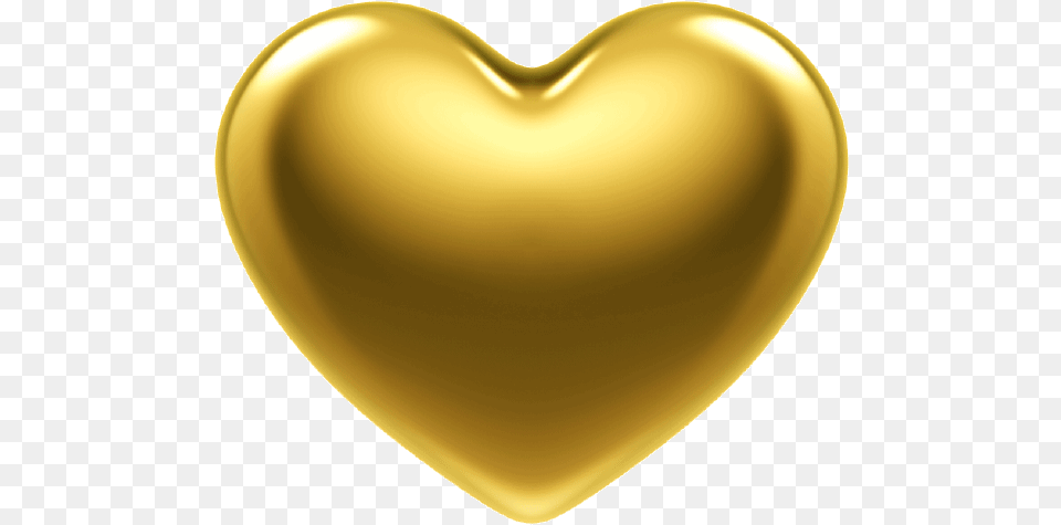 3d Small Heart Pin Gold Gold Heart Icon Full Size 3d Love Gold, Plate, Balloon Png