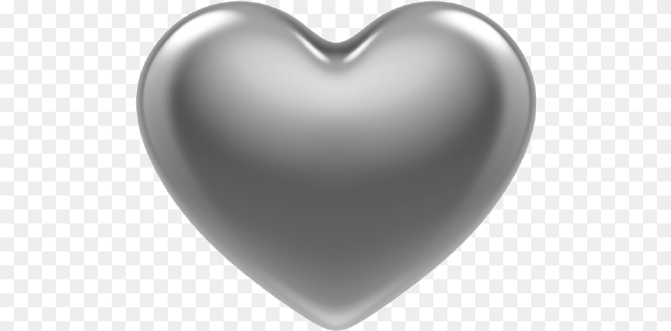 3d Small Heart Pin Silver Heart, Plate Free Transparent Png