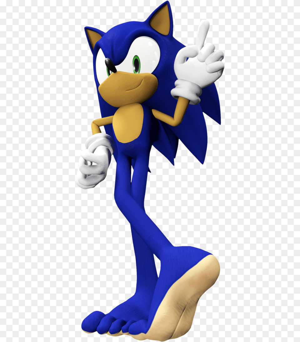 3d Sonic The Hedgehog By Feetymcfoot Sonic The Hedgehog Without Shoes, Toy Png Image