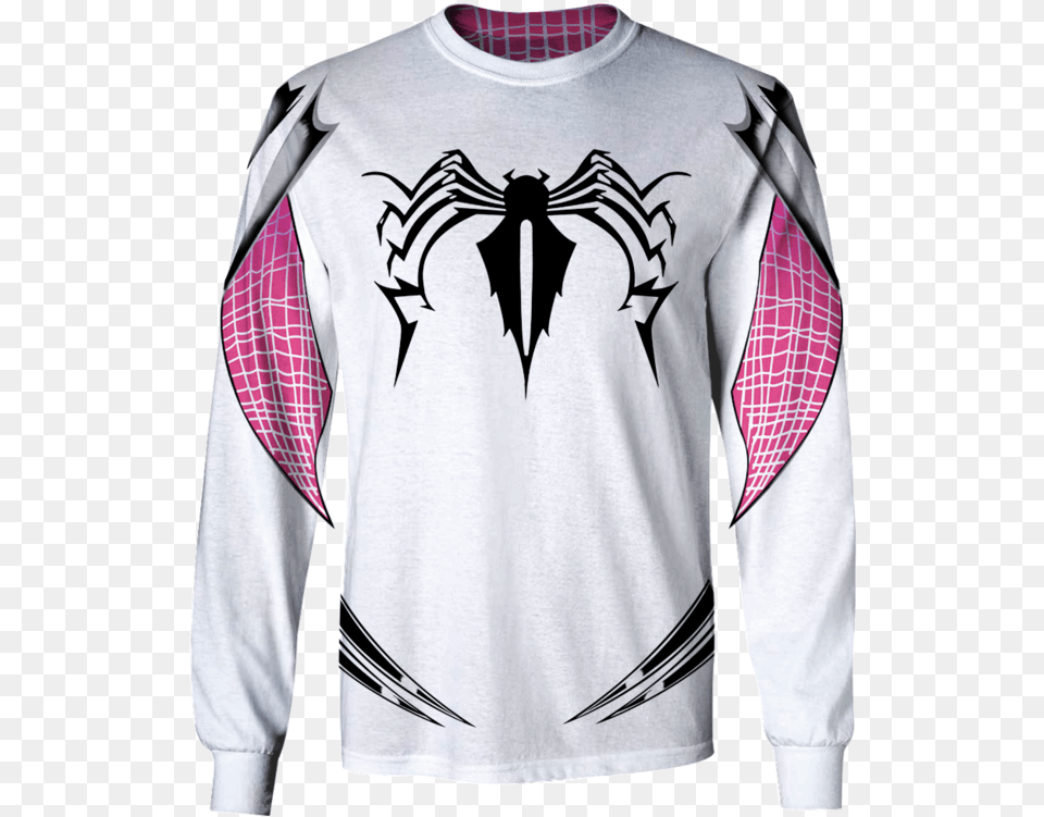 3d Spider Man Gwen Stacy Full Print T Shirt Spider Gwen Sweatshirt, Clothing, Long Sleeve, Sleeve, Knitwear Png Image