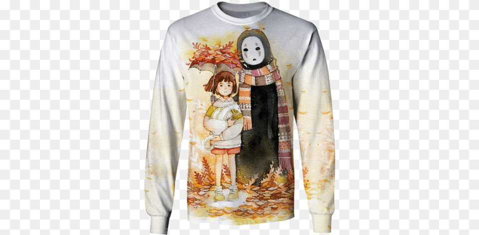 3d Spirited Away Tshirt Studio Ghibli Autumn, Long Sleeve, Clothing, Sleeve, Sweater Png