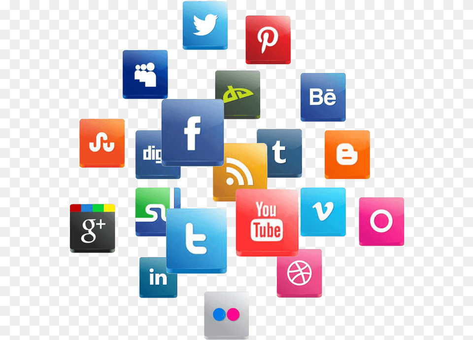 3d Square Social Media Icons, Text, First Aid, Computer Hardware, Electronics Png