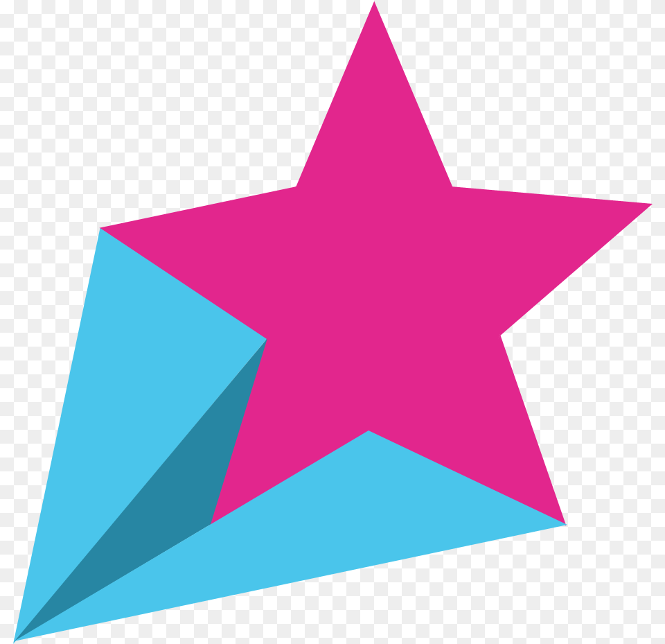 3d Star Freeuse Black And White Background Pink Star Clipart, Star Symbol, Symbol, Rocket, Weapon Png