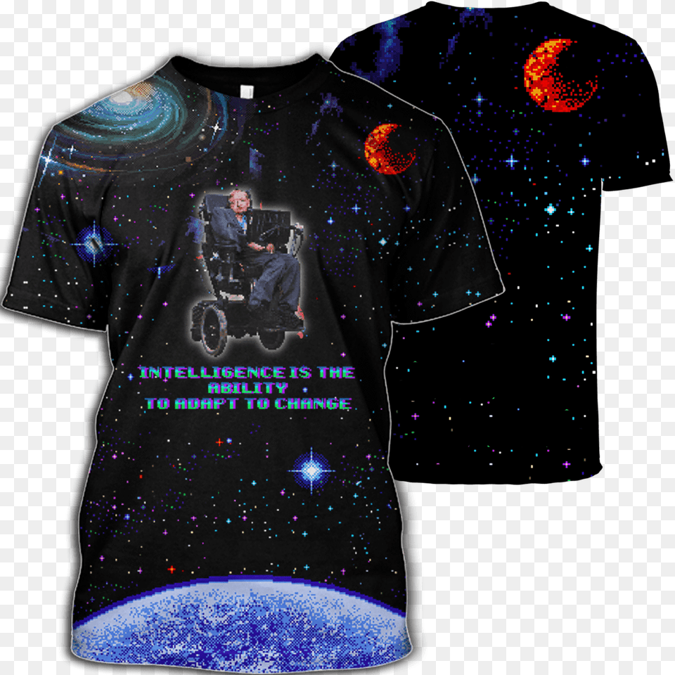 3d Stephen Hawking Tshirt, Clothing, Shirt, T-shirt, Adult Png