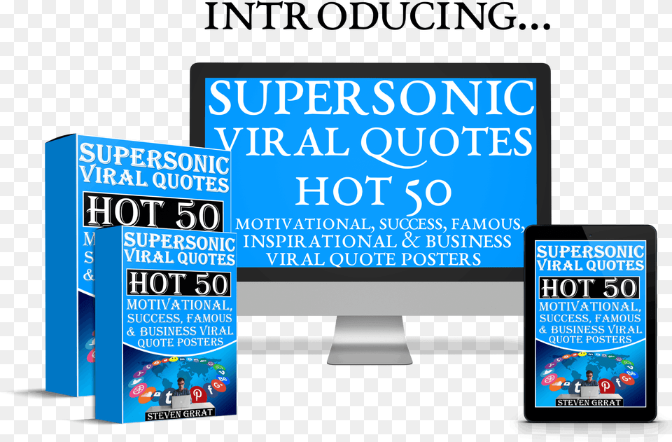 3d Supersonic Viral Quotes Oto Graphic Design, Advertisement, Poster, Person, Text Free Png