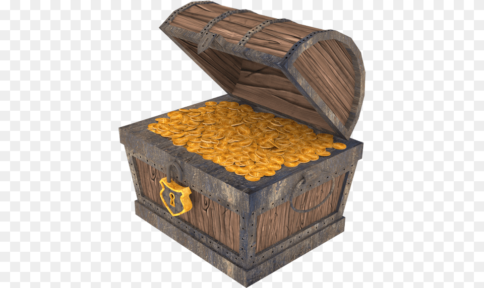 3d Treasure Chest, Box, Crib, Furniture, Infant Bed Free Png