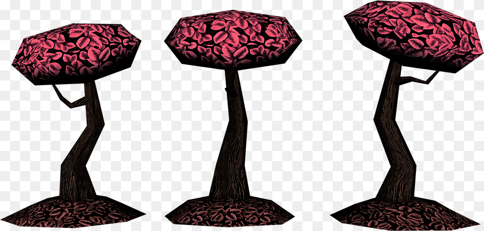 3d Trees Created For Part Of A Battle Arena Project Illustration, Cushion, Home Decor, Lamp, Fungus Free Png Download