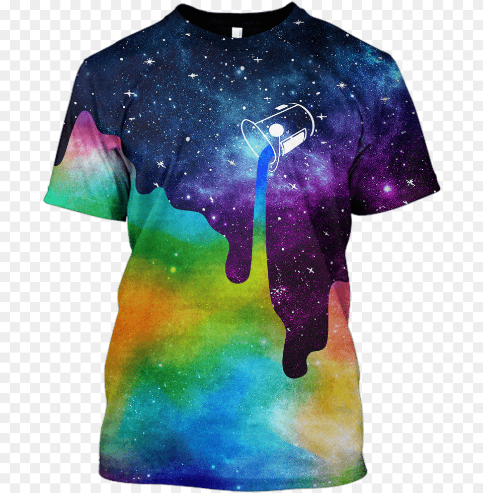 3d Unicorn Rainbow Galaxy Background Full Print T Shirt Rainbow Shirt Background, Clothing, Dye, T-shirt, Adult Free Transparent Png