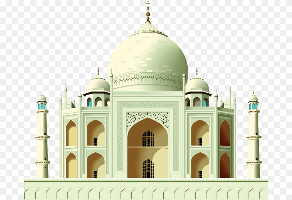 3d Vector Mosque Taj Mahal Background, Architecture, Building, Dome, Arch Free Transparent Png