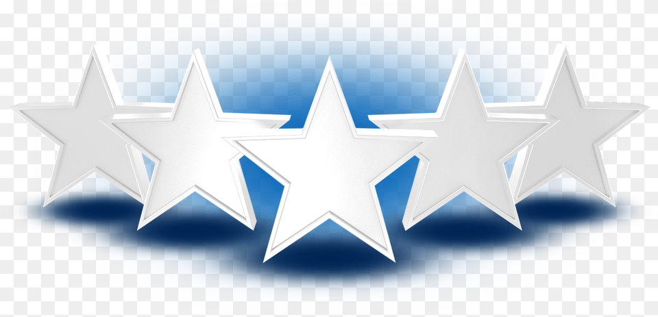 3d White 5star Featuredcontent Finance, Symbol, Star Symbol Free Png
