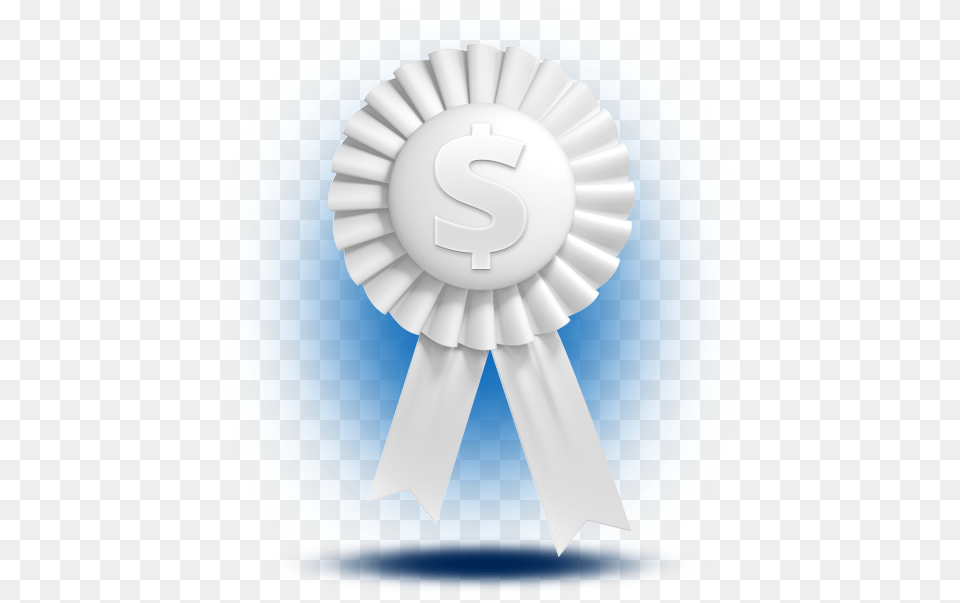 3d White Certificate Ribbon Featuredcontent Circle, Badge, Logo, Symbol, Clothing Free Png