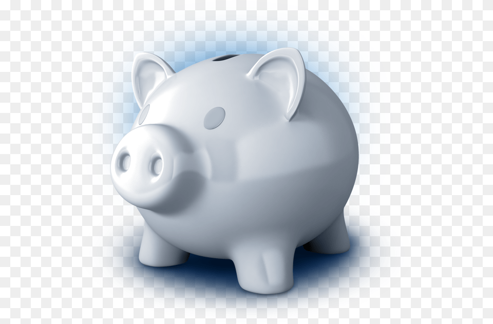 3d White Piggy Bank Featuredcontent Loan Pig, Piggy Bank, Animal, Mammal Png Image