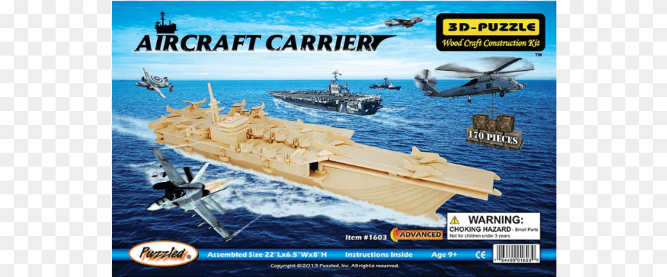 3d Wooden Puzzle Puzzled Aircraft Carrier, Military, Aircraft Carrier, Vehicle, Transportation Free Transparent Png