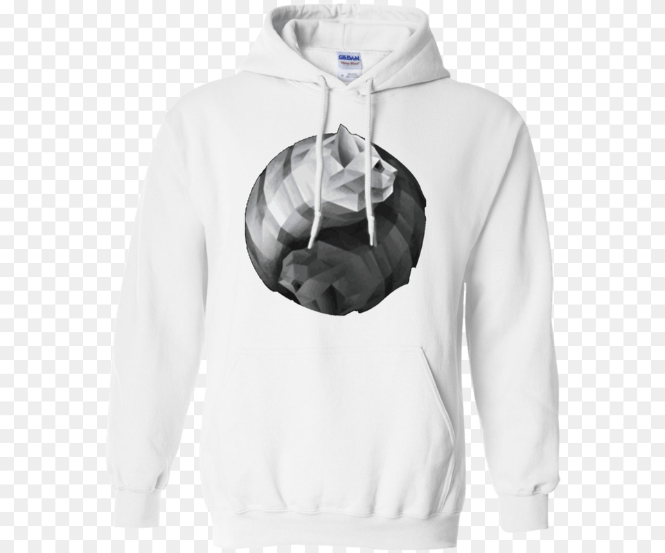 3d Yin Yang Cat Hoodie Do Legends Die Hoodie, Clothing, Knitwear, Sweater, Sweatshirt Png