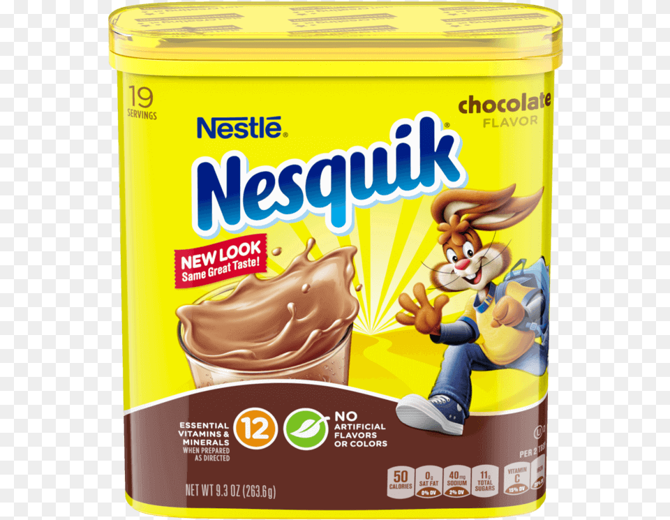 3oz Nesquik Chocolate Powder, Baby, Person, Ice Cream, Food Free Png Download
