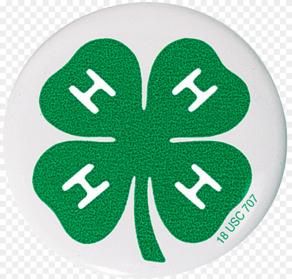 4 H Clover Button 4h Clover, Logo, Badge, Symbol Png Image