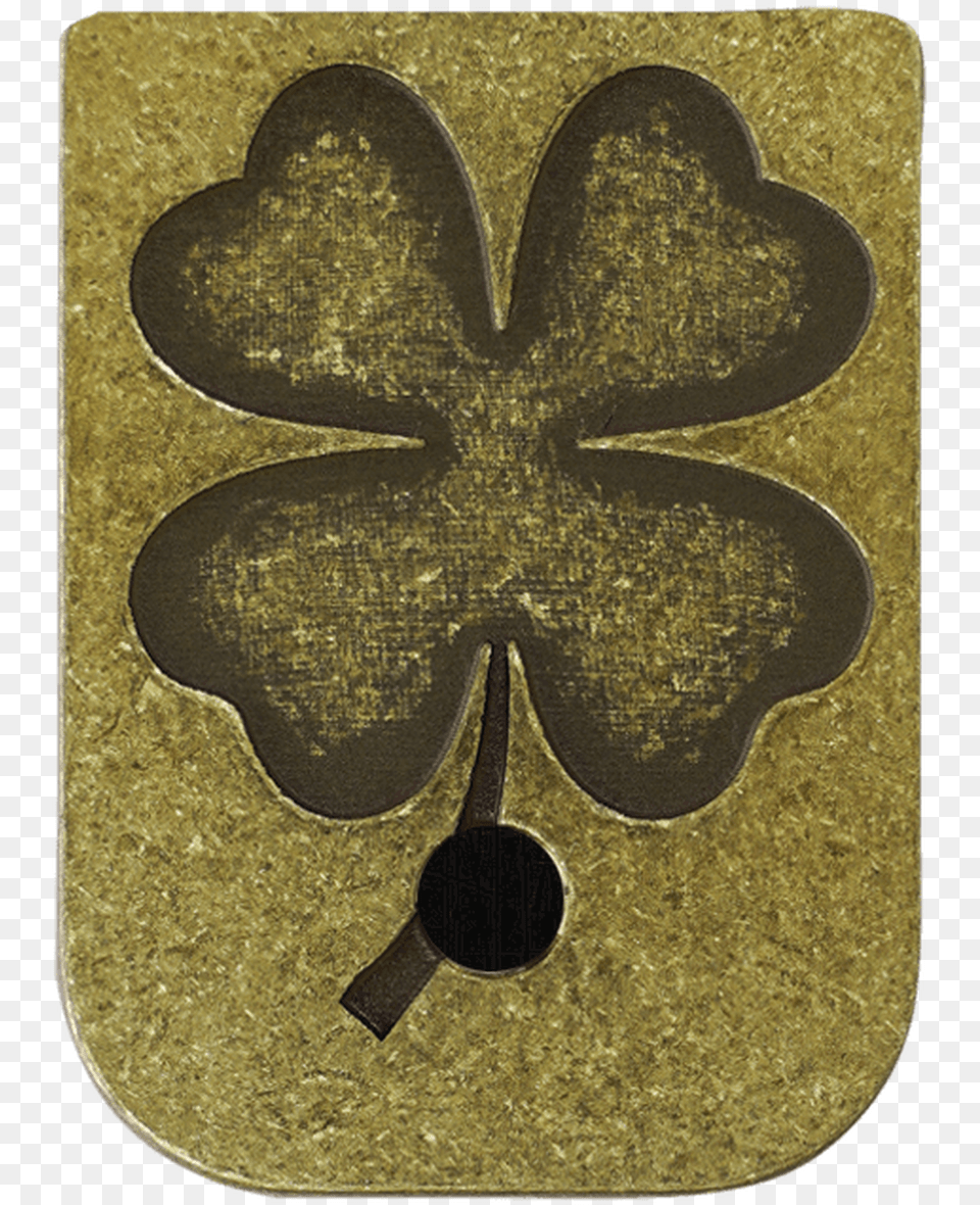 4 Leaf Clover Brass Rugged Mag Plate, Bronze, Home Decor, Applique, Pattern Free Png