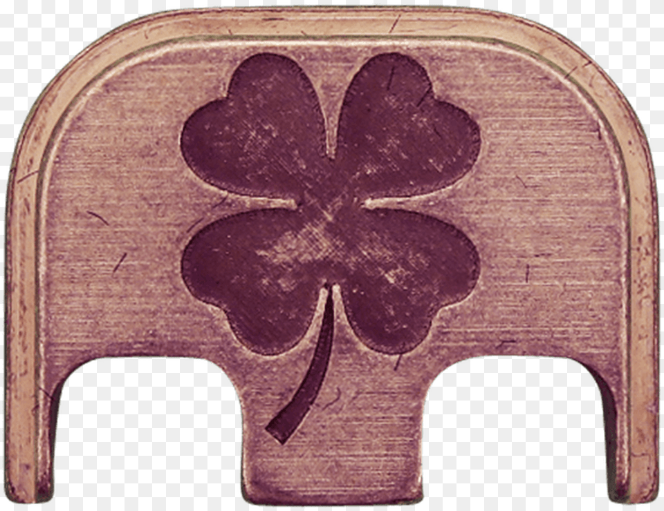 4 Leaf Clover Copper Rugged Finish Back Plate Indian Elephant, Home Decor, Accessories, Buckle, Applique Free Png