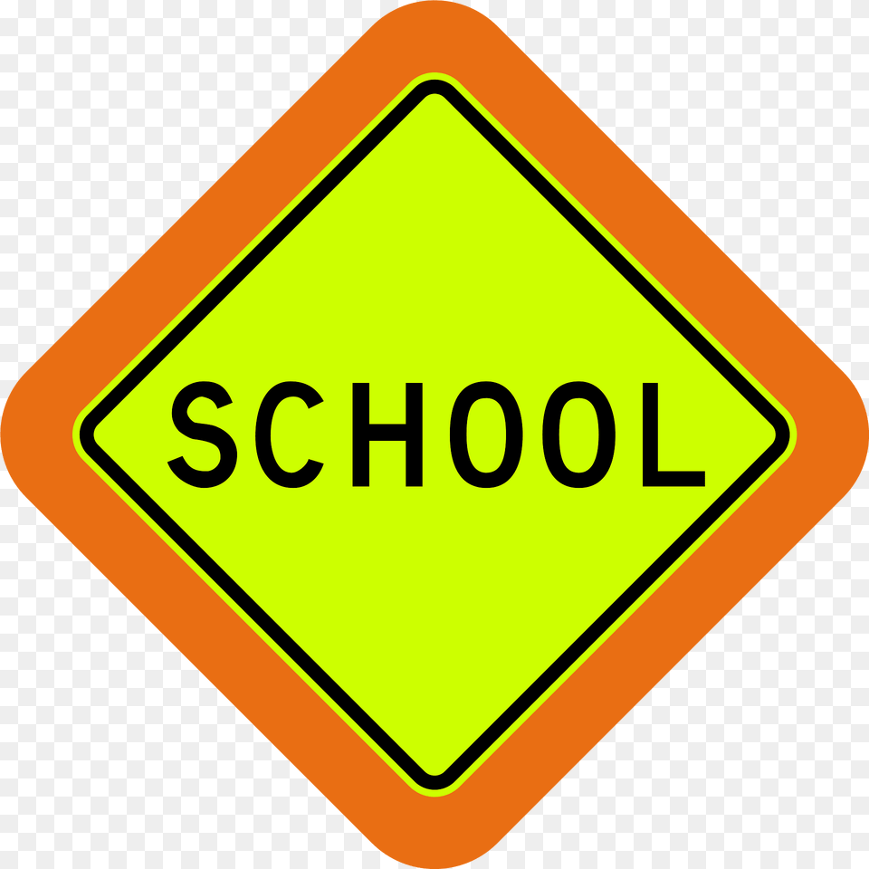 4 School With Target Board Used In Queensland Clipart, Sign, Symbol, Road Sign Free Png Download