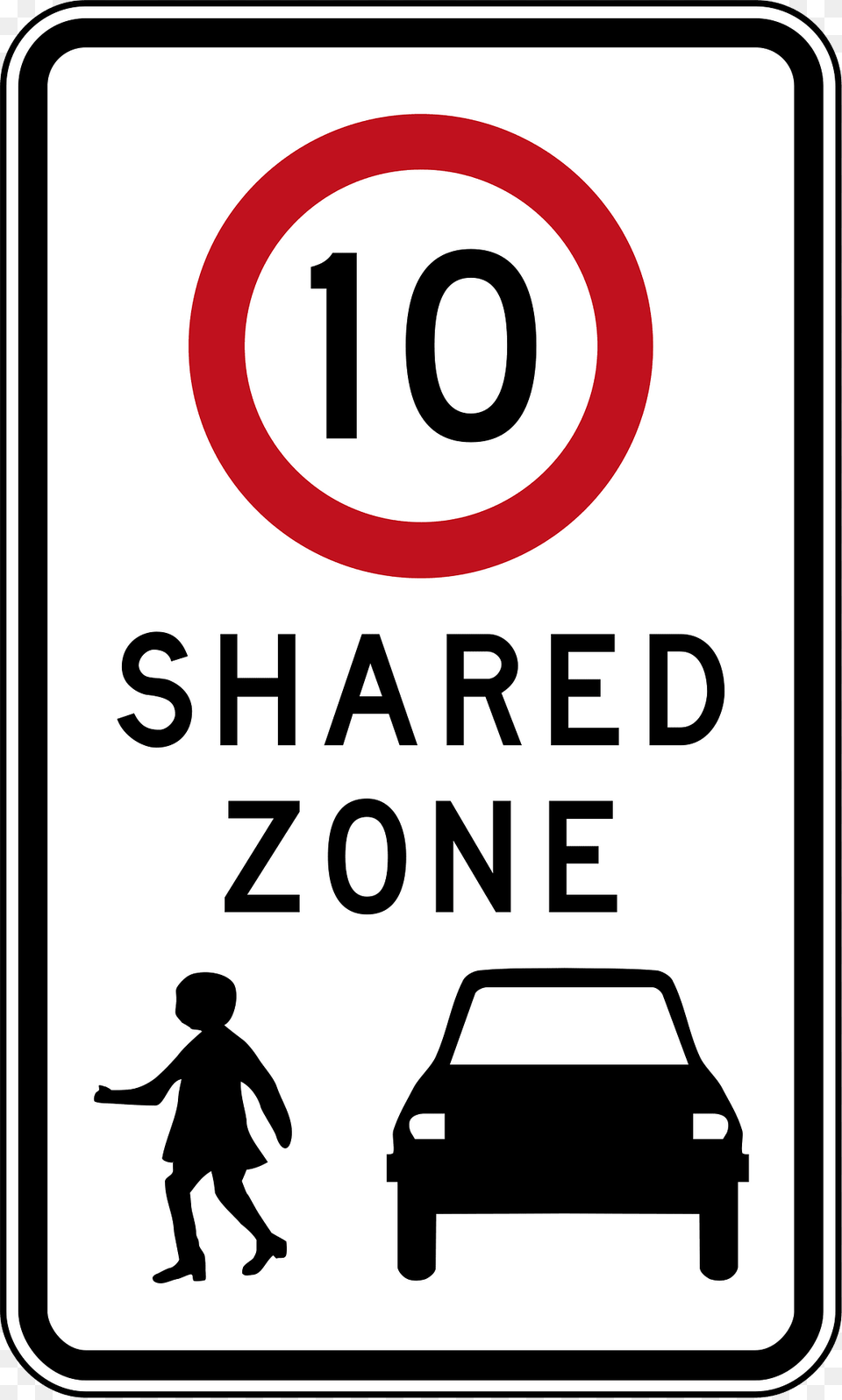 4 Shared Zone Clipart, Symbol, Sign, Road Sign, Person Free Png Download