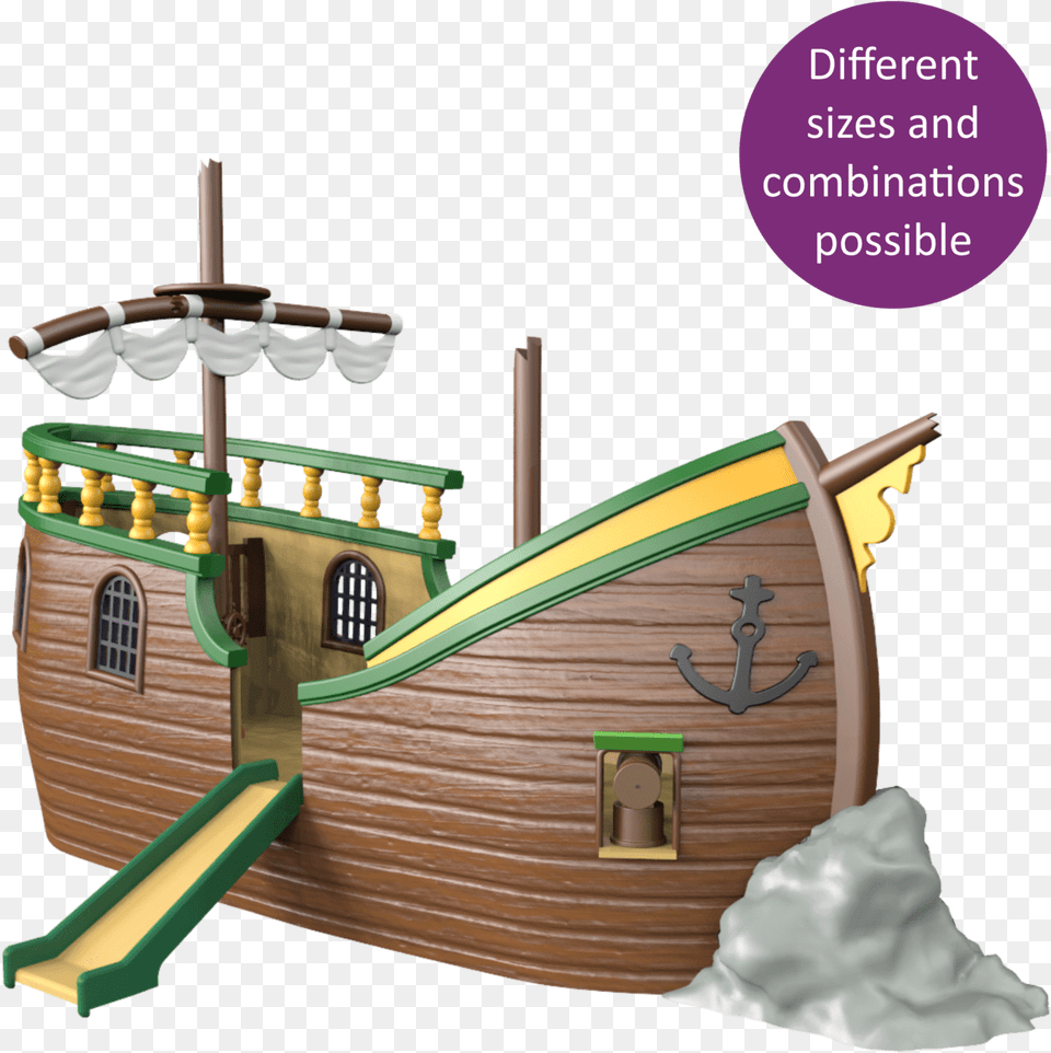 4002 Pirate Ship Wreck Container Model Button Boat, Outdoors Free Png Download