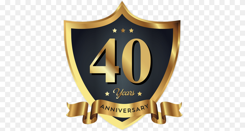 40th Anniversary Badge Logo Icon 20 Year Anniversary Logo, Symbol, Armor Free Png Download