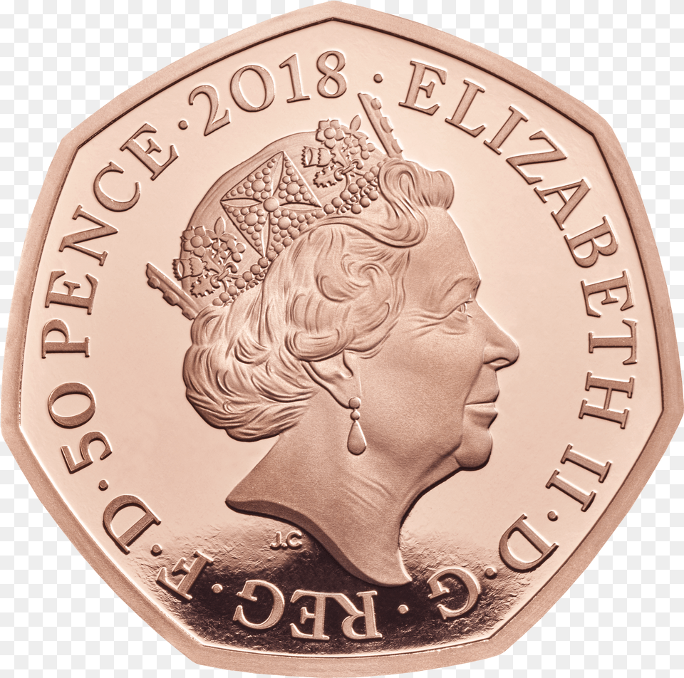 40th Anniversary Of The Snowman 2018 Uk 50p Gold Coin Fifty Pence Free Png Download