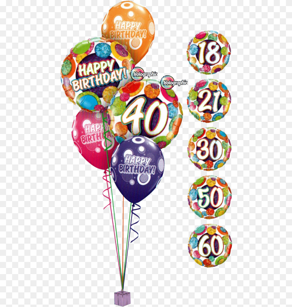 40th Birthday Balloons Classic 40th Birthday Balloons, Balloon, Candy, Food, Sweets Png