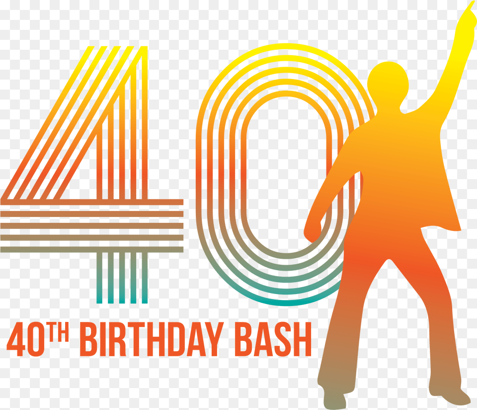 40th Birthday Bash 40 Years Birthaday Logo, Person, Art, Graphics Png