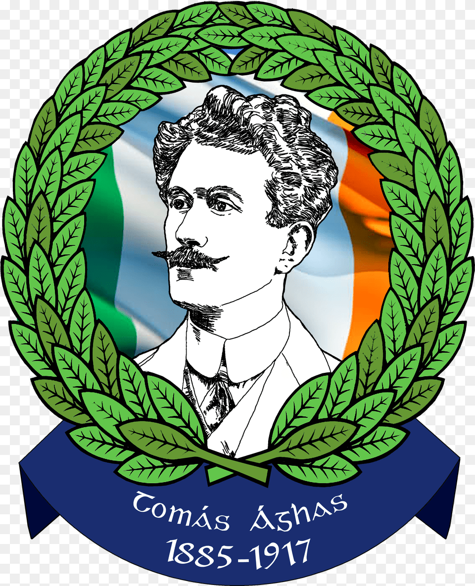 4134 In Thomas Ashe Logo Final Version Tricolour Illustration, Adult, Person, Man, Male Free Transparent Png