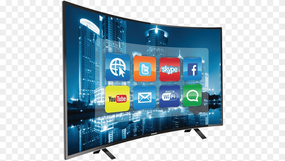 43 Inch Smart Tv Curved, Computer Hardware, Electronics, Hardware, Monitor Free Png
