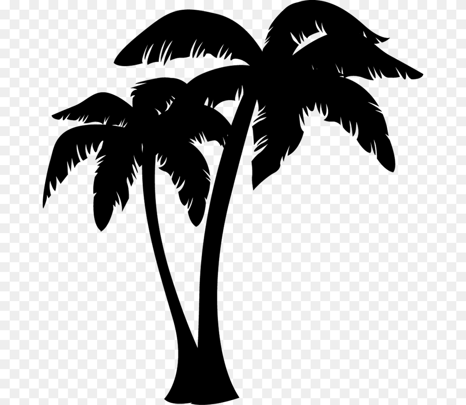 Palm Trees, Gray Png Image