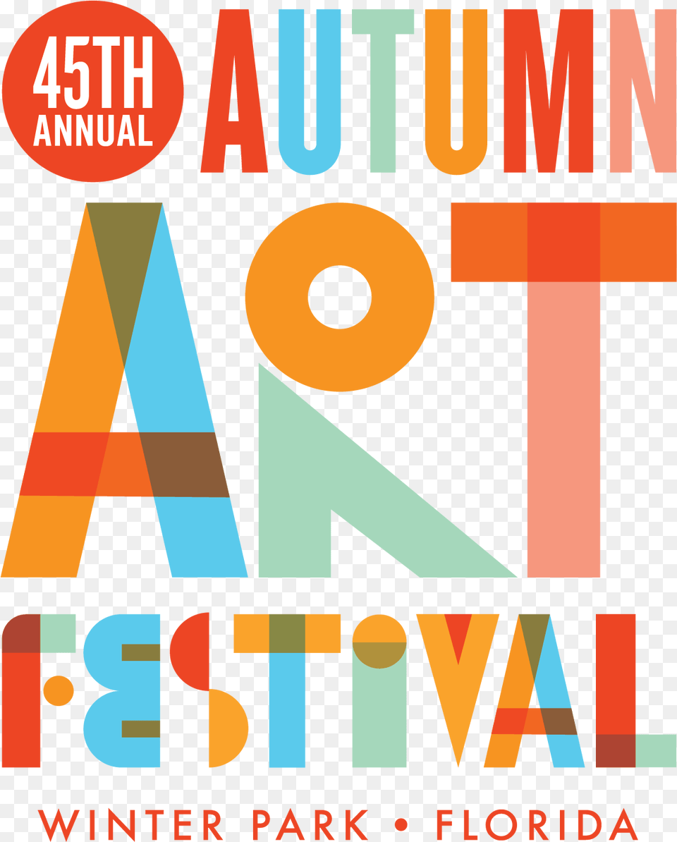 45th Annual Autumn Art Festival Winter Park Autumn Art Festival, Advertisement, Poster, Book, Publication Png Image