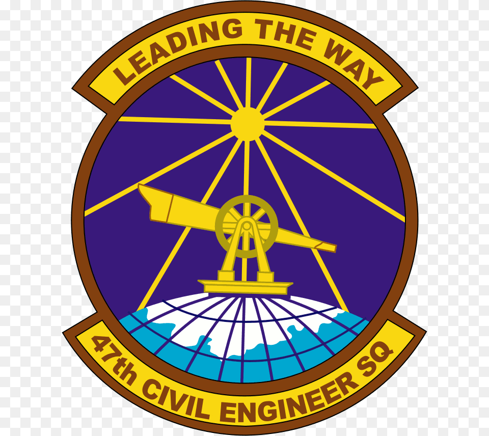 47th Civil Engineer Squadron Civil Engineer, Logo, Emblem, Machine, Symbol Free Png Download