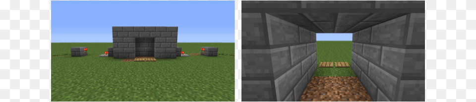 48 Redstone 4 Pressure Plates 2 Redstone Torches Grass, Architecture, Building, Outdoors, Shelter Png Image