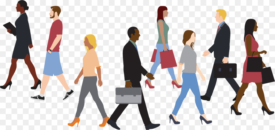 Group Of People Walking, Person, Accessories, Teen, Man Free Transparent Png