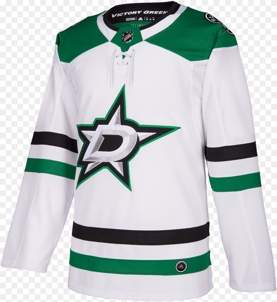 48acd Dallas Stars Adidas Authentic Pro White Dallas Stars Adidas Jersey, Clothing, Shirt, Coat, Jacket Free Png