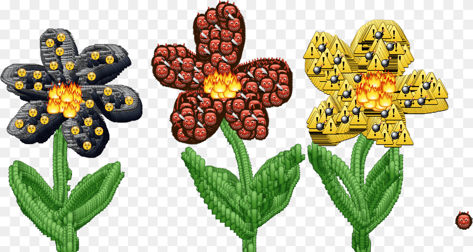 Flower Emoji, Pattern Free Transparent Png