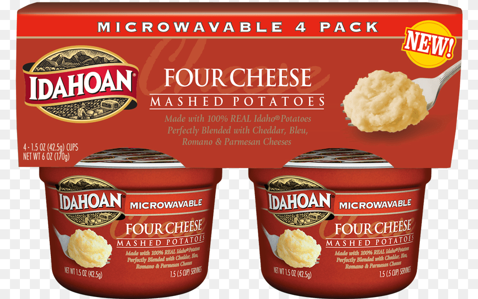 4cheese Cup Idahoan Potato Flakes, Cream, Dessert, Food, Ice Cream Free Transparent Png