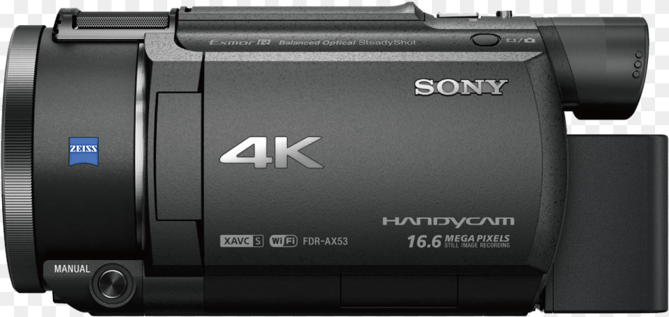 4k Handycam Sony Fdr Ax53 Camera Sony Handycam, Electronics, Video Camera, Digital Camera Free Transparent Png