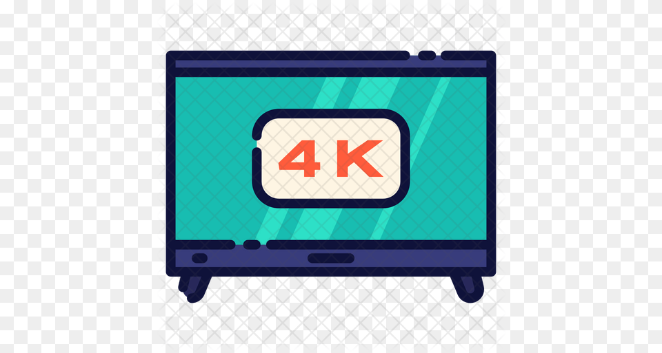 4k Tv Icon Icon, Electronics, Screen, Computer Hardware, Hardware Png