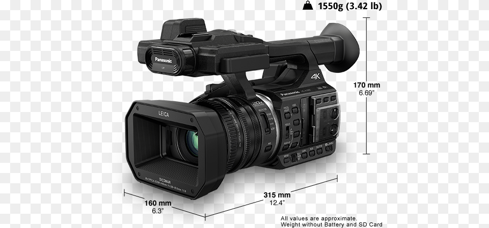 4k Ultra Hd Camcorder Hc X1000e Panasonic Hc X1000e Camcorder 4k, Camera, Electronics, Video Camera Free Png