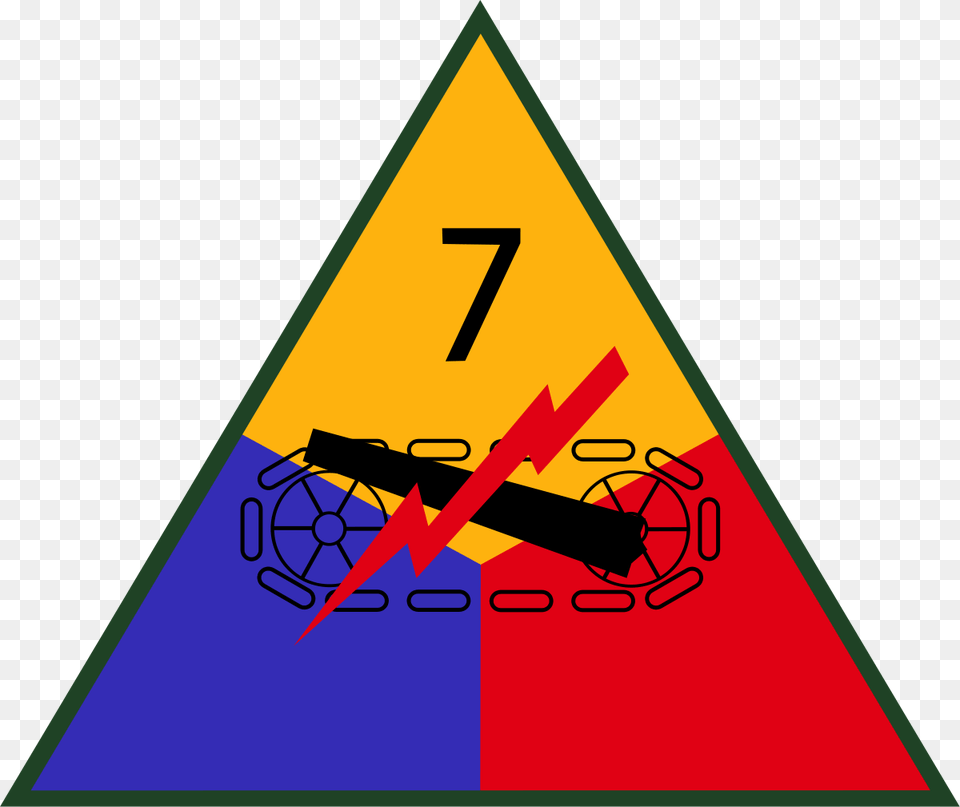 4th Armored Division Logo, Triangle, Sign, Symbol Png Image