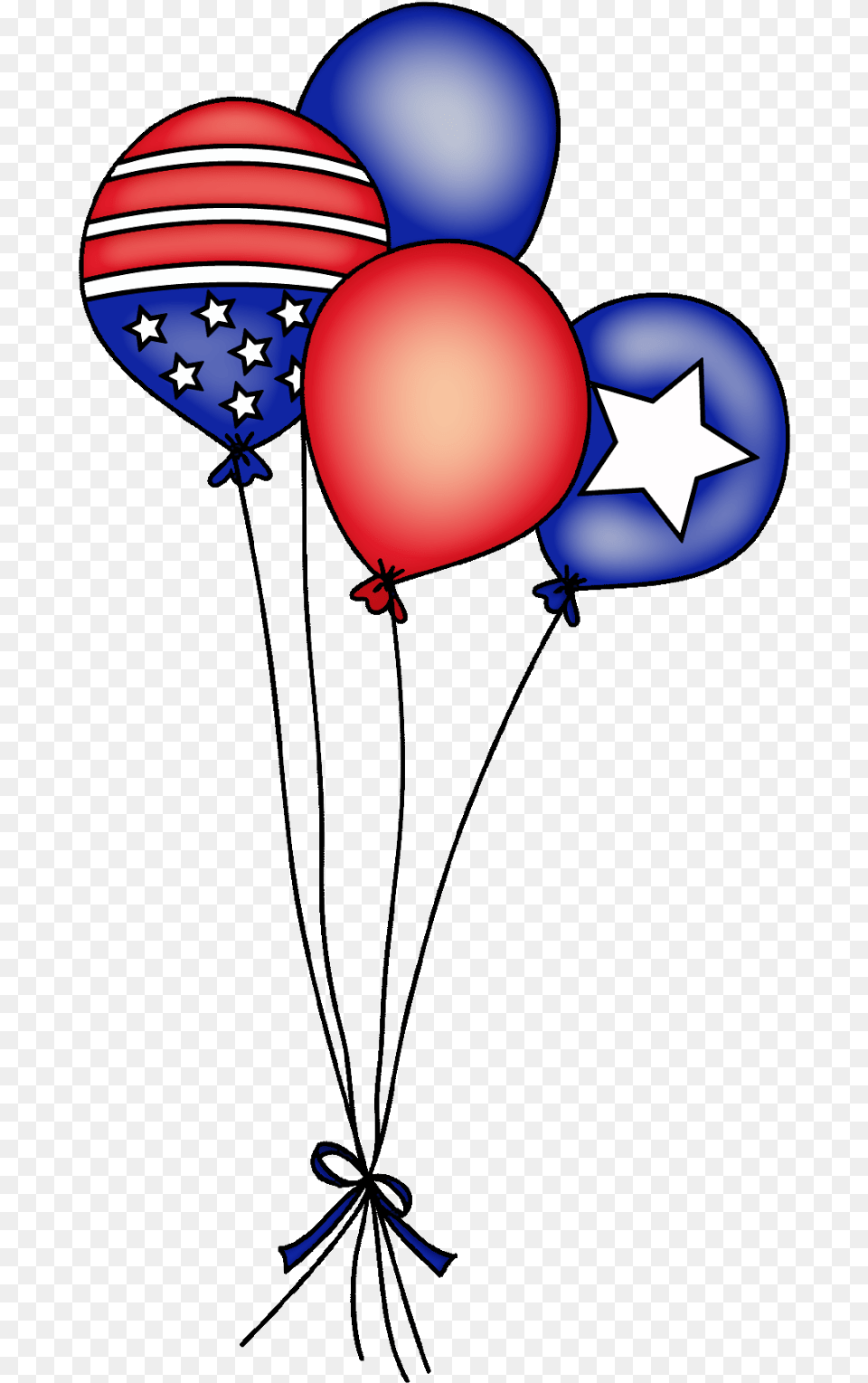 4th Of July Balloons Clipart, Balloon Png Image
