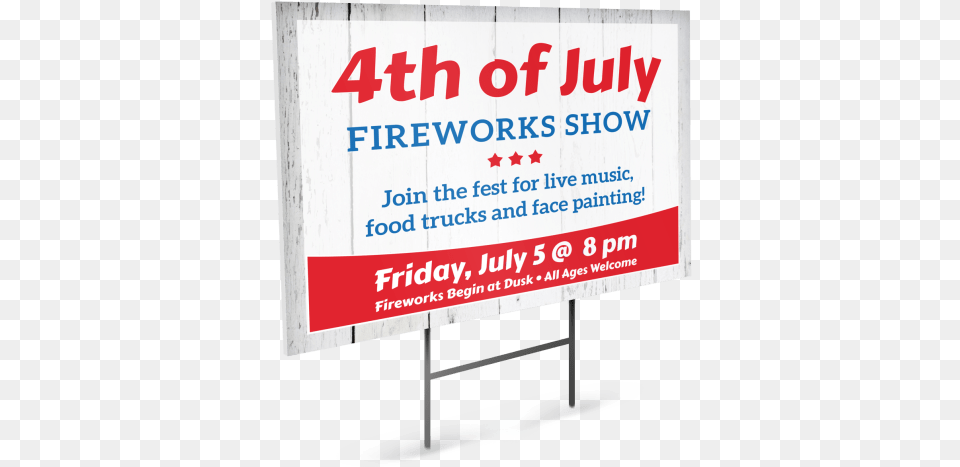 4th Of July Fireworks Show Yard Sign Template Preview Billboard, Advertisement, Poster, Symbol Png